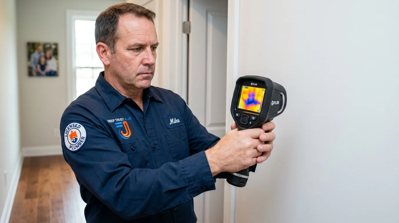 Thermal imaging leak detection by Johns Plumbing LLC in Long Lake